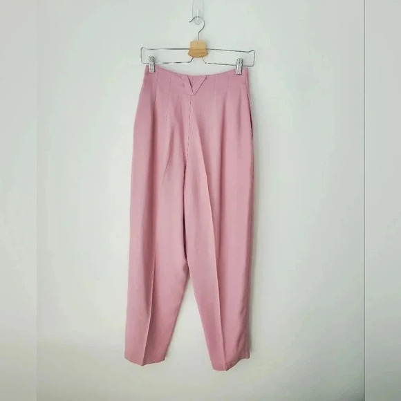 Mexx vintage high waisted double pleated  light pink trouser - Picture 7 of 13